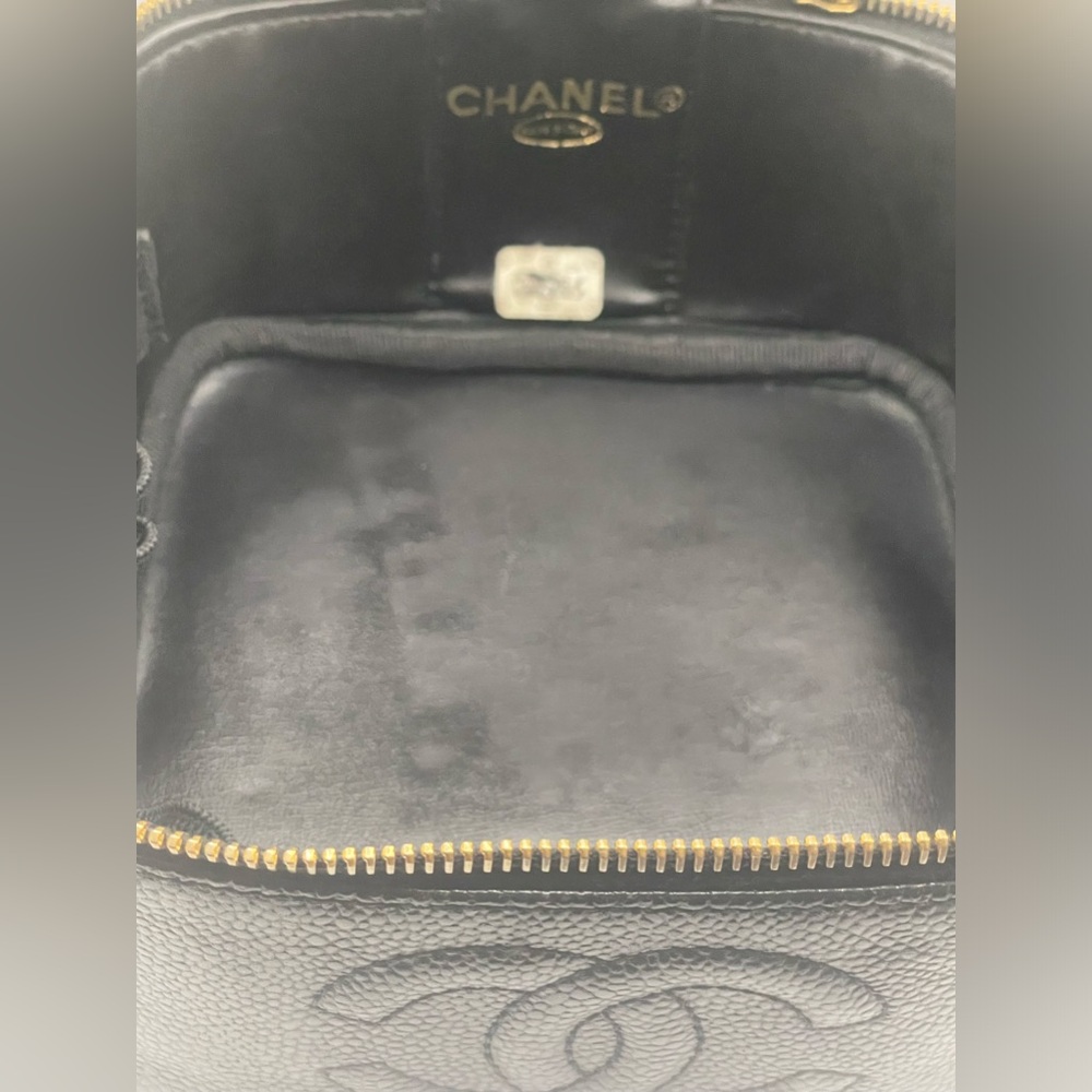 Chanel | Timeless Small Vanity | Caviar Leather | Lambskin Interior | Vintage - Picture 8 of 16